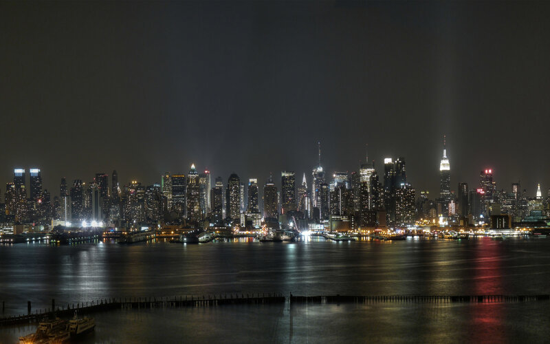 New York City skyline at night