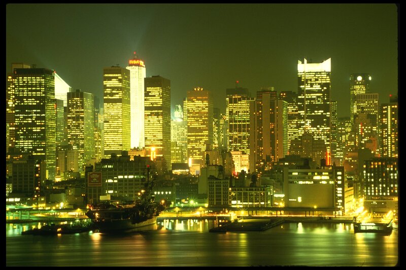 New York City skyline at night