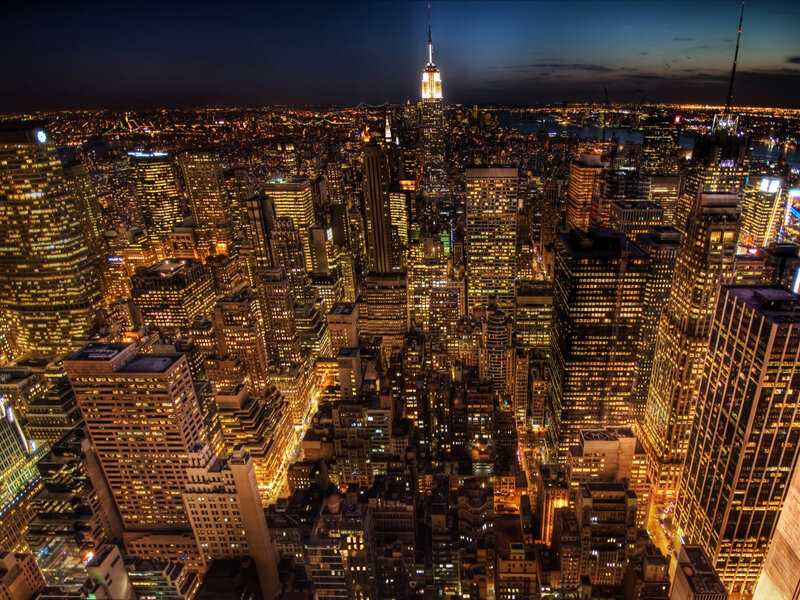 New York City skyline at night
