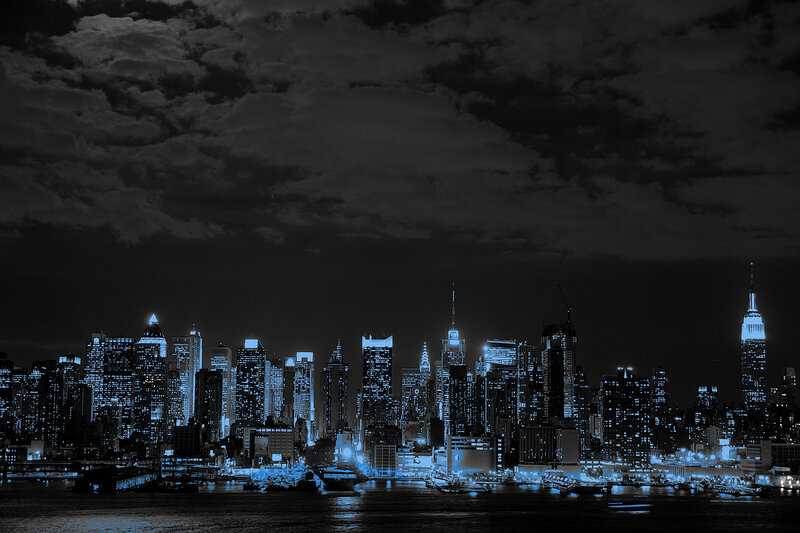 New York City skyline at night