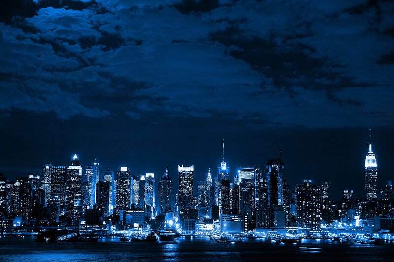 New York City skyline at night