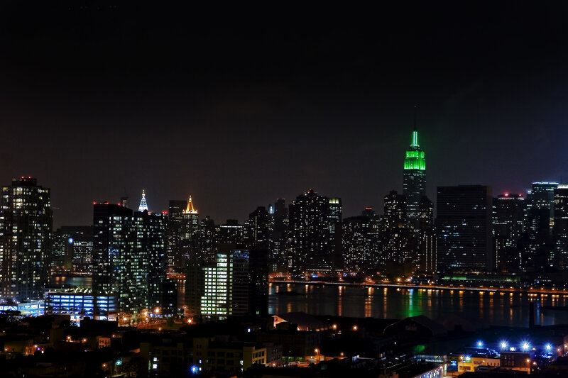 New York City skyline at night