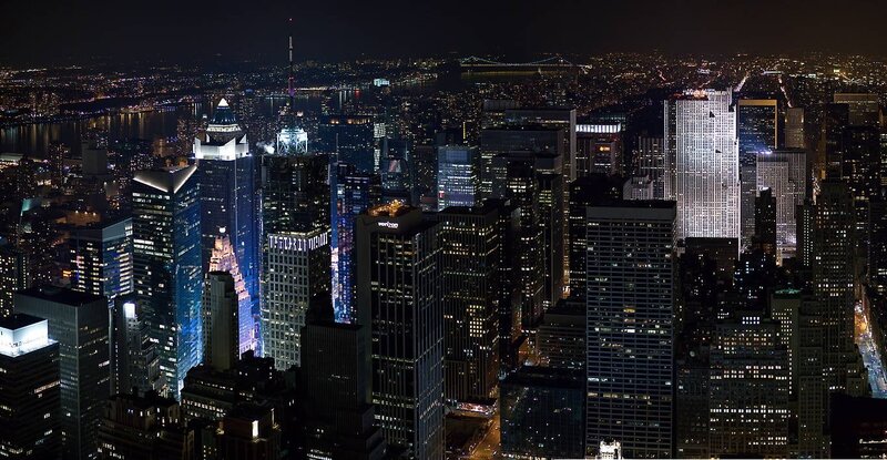 New York City skyline at night