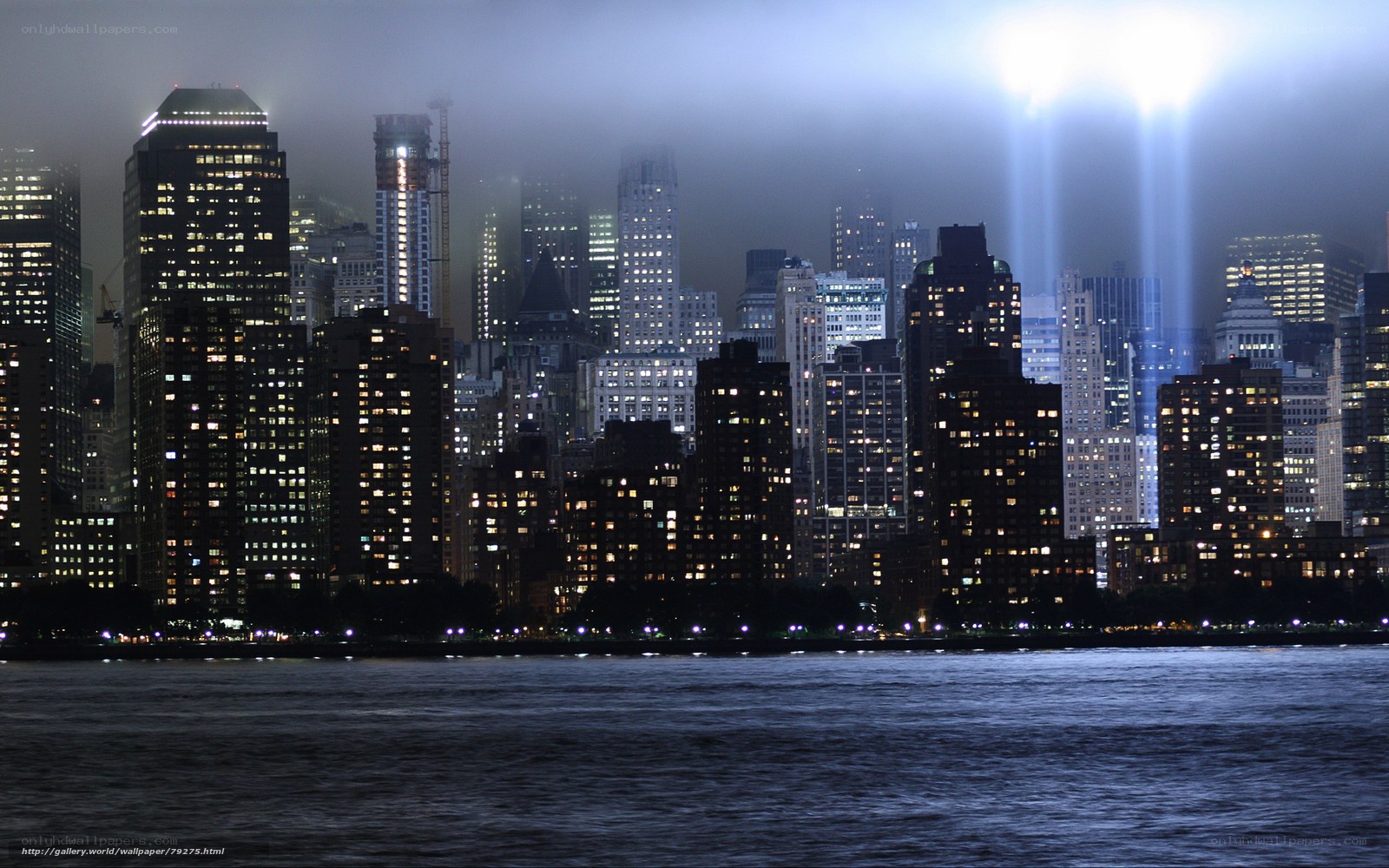 New York City skyline at night