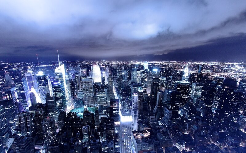 New York City skyline at night