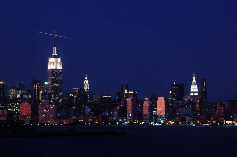 New York City skyline at night