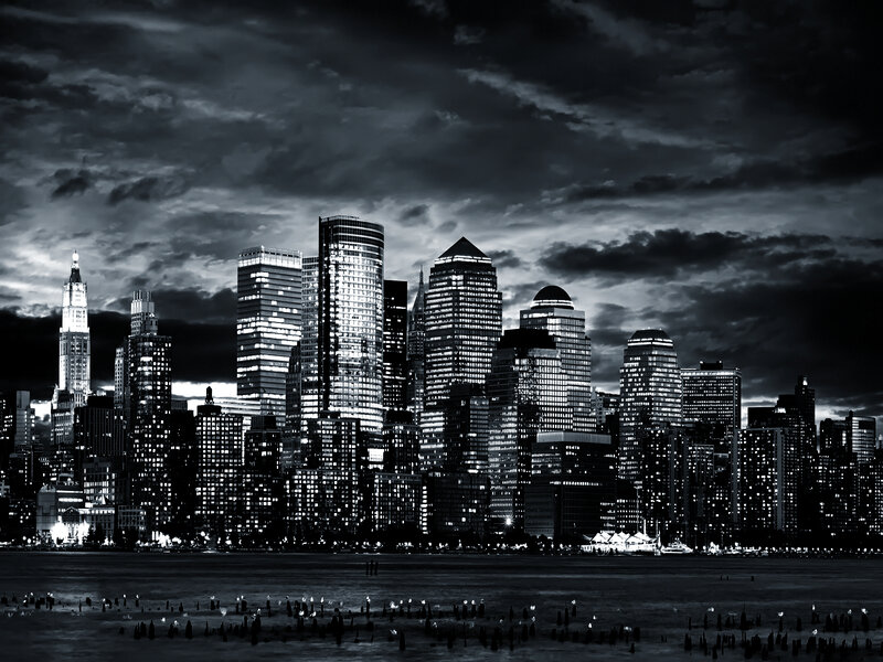 New York City skyline at night