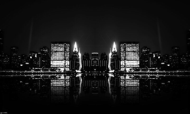 New York City skyline at night