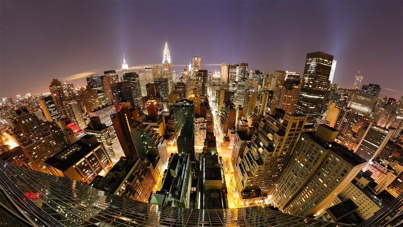 New York City skyline at night