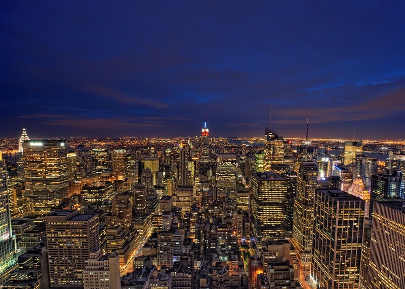 New York City skyline at night