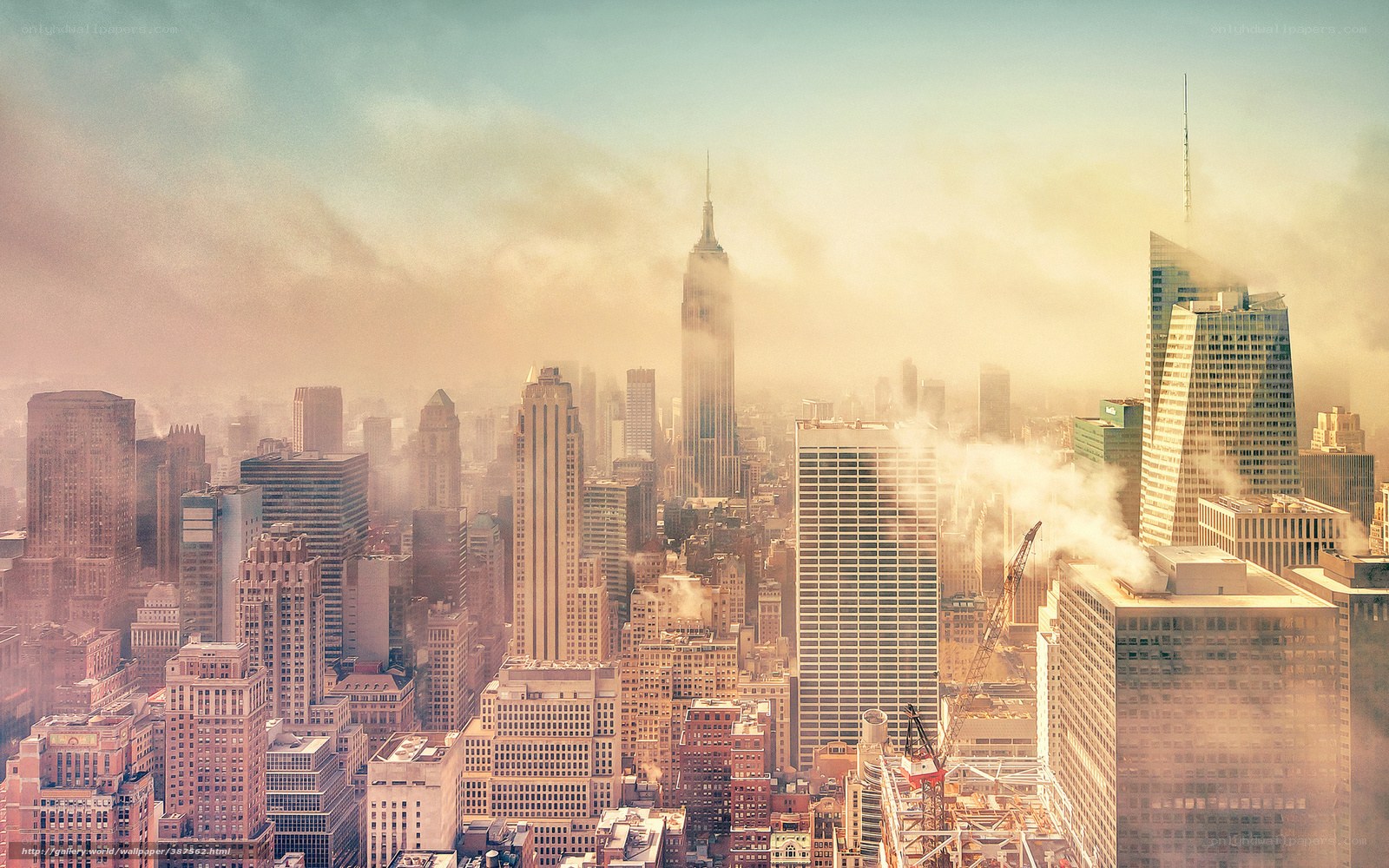 New York City skyline at sunrise