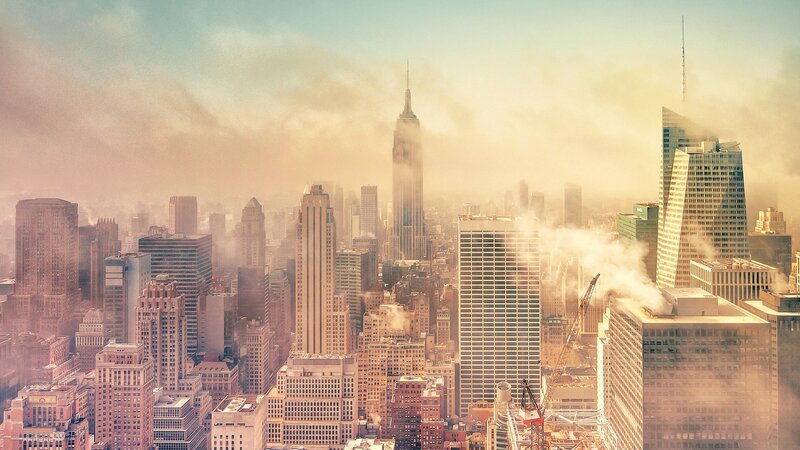 New York City Skyline — Beige