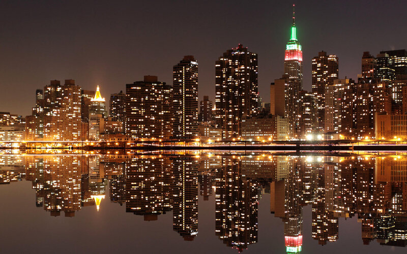 New York City Skyline — Black, Calm