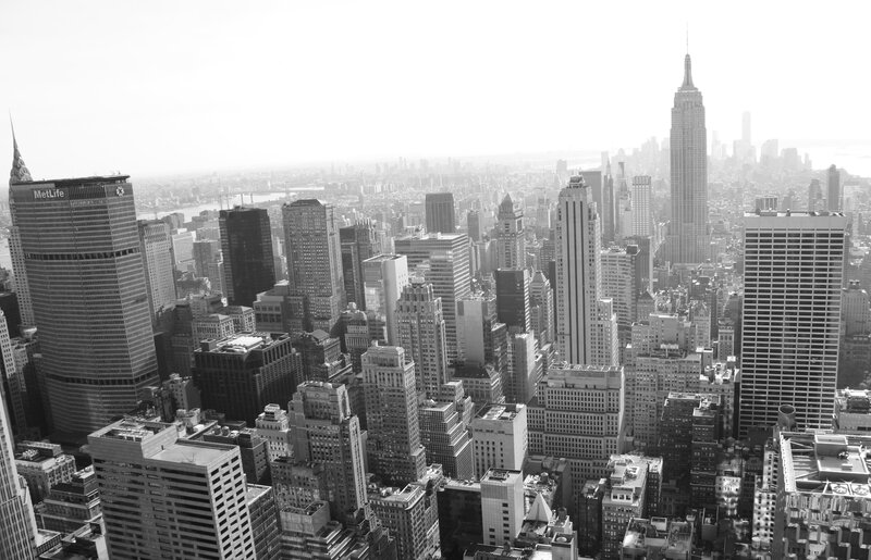 New York City Skyline — Black, Dense