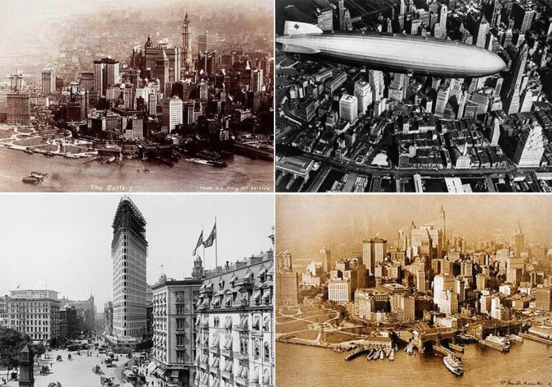 New York City Skyline — Black, Historical