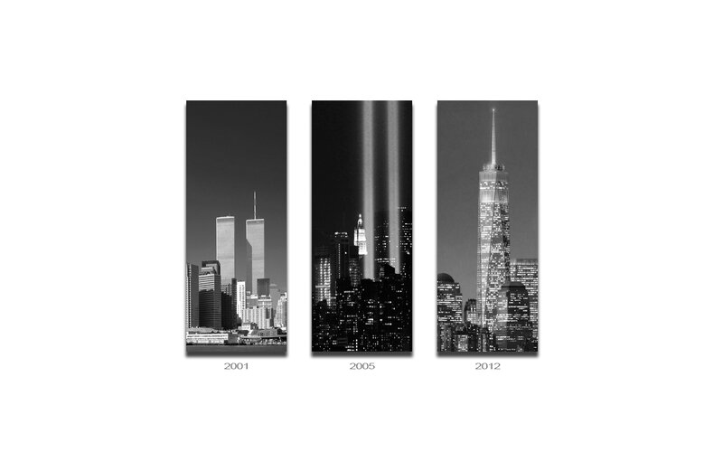 New York City Skyline — Black, Somber