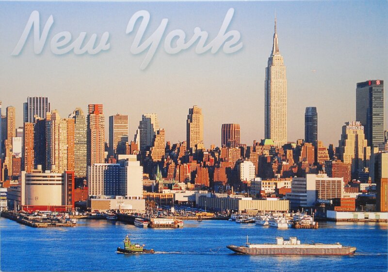 New York City Skyline — Blue, Calm, Afternoon, Photograph