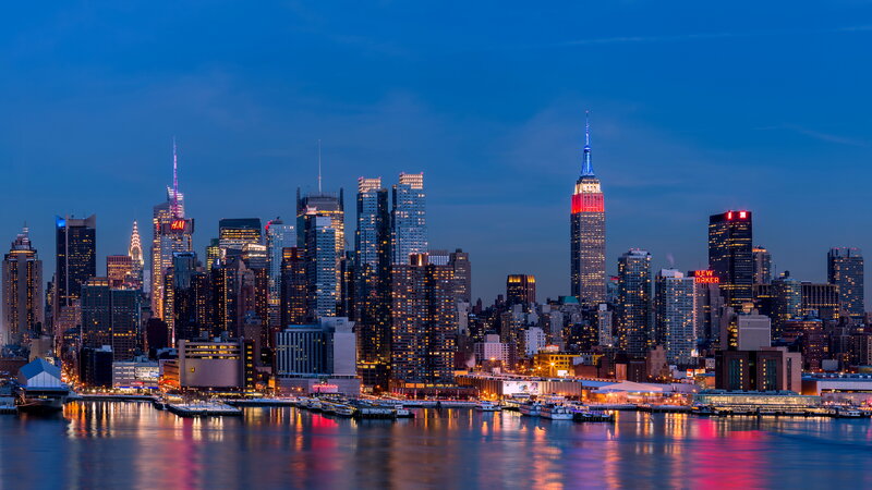 New York City Skyline — Blue, Calm