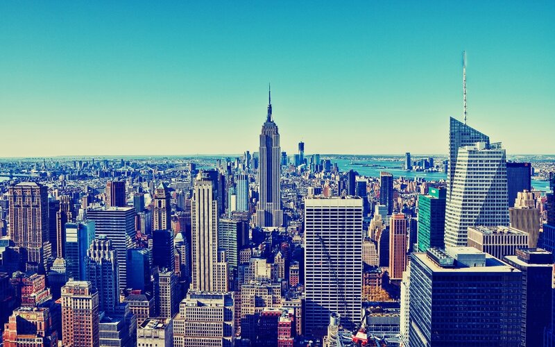 New York City Skyline — Blue, Clear