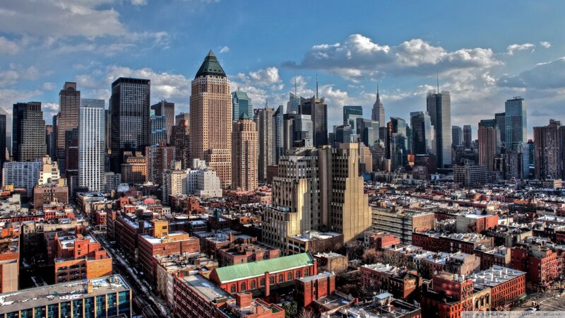 New York City Skyline — Blue, Dramatic, Afternoon