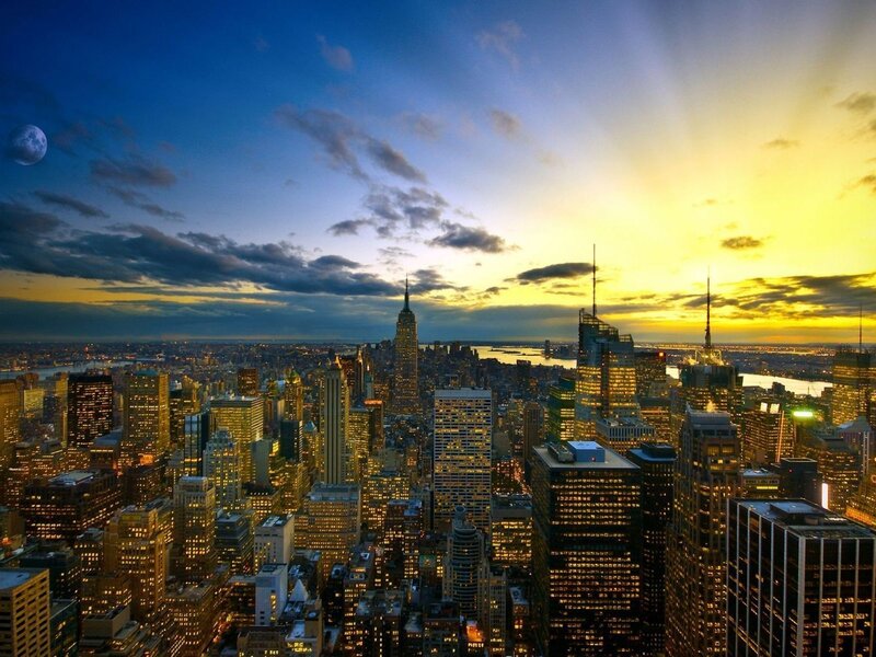 New York City Skyline — Blue, Dramatic