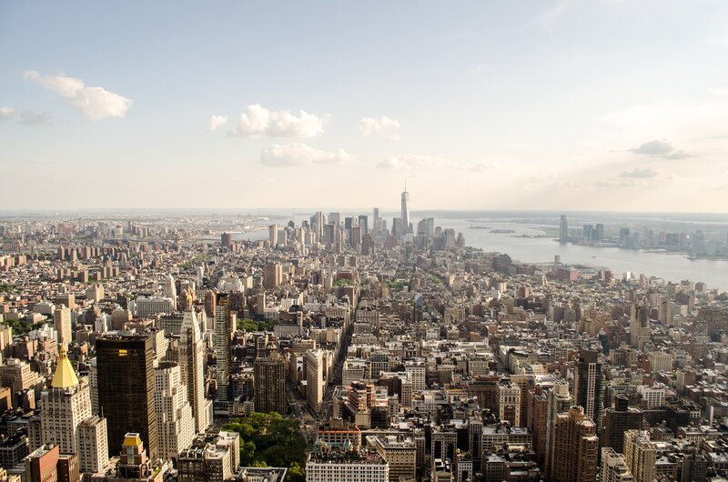 New York City Skyline — Blue, Serene, Afternoon, Photograph