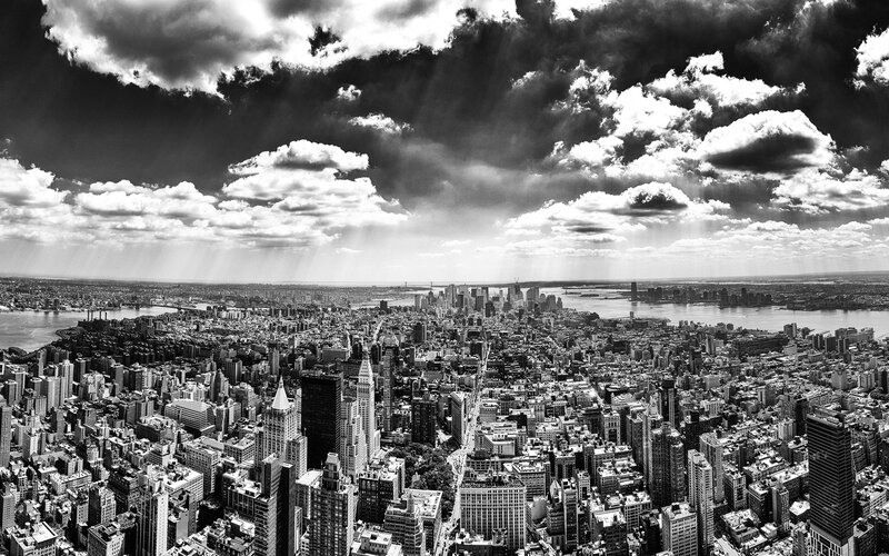 New York City skyline from above