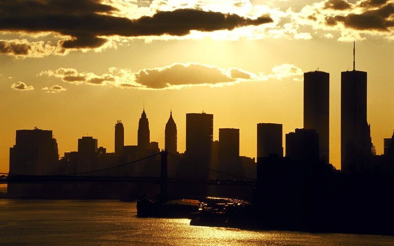 New York City Skyline — Gold, Sunset