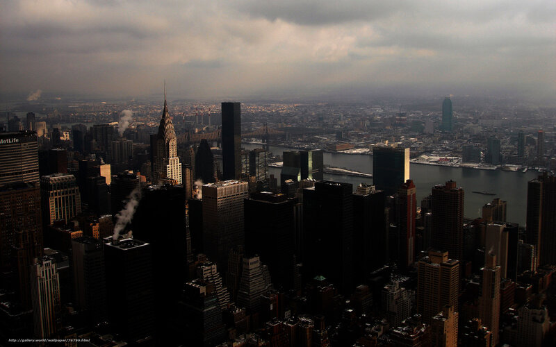New York City Skyline — Gray, Dramatic, Afternoon