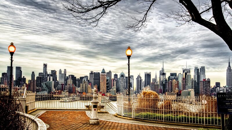 New York City Skyline — Gray, Dramatic, Autumn