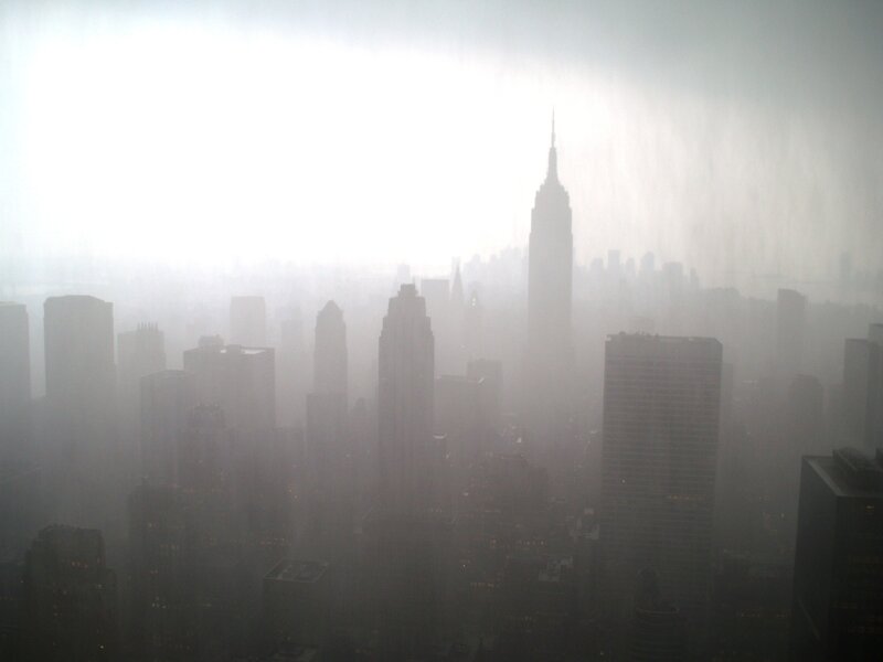 New York City Skyline — Gray, Hazy, Overcast