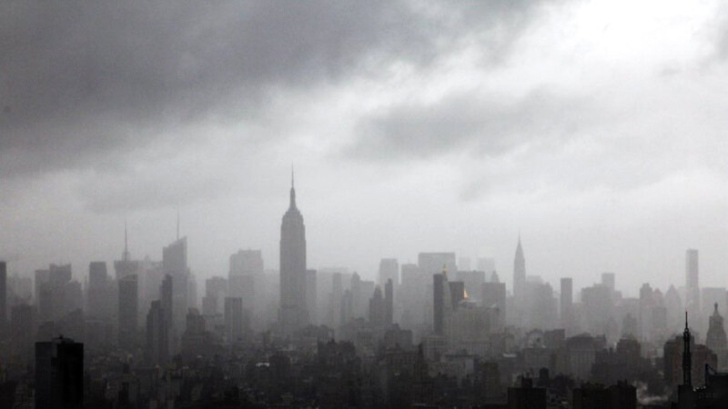 New York City skyline on a cloudy day