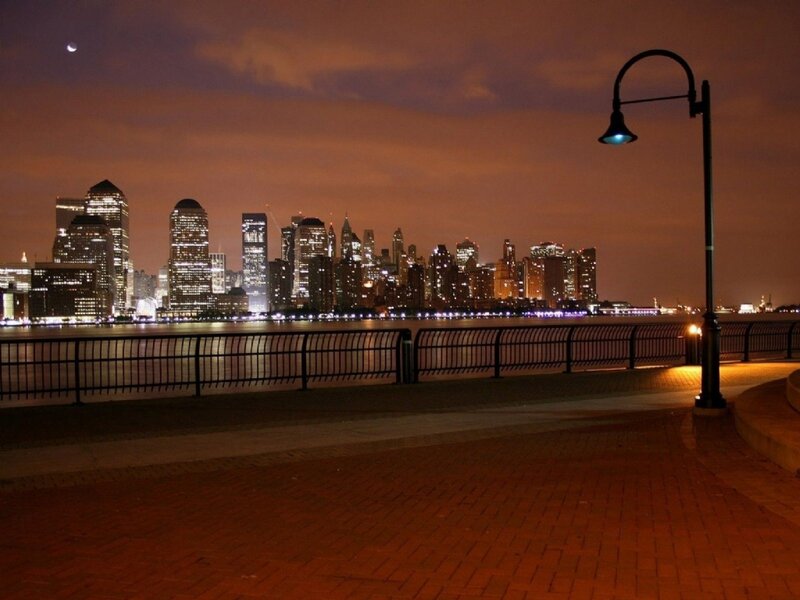 New York City Skyline — Orange, Calm, Night