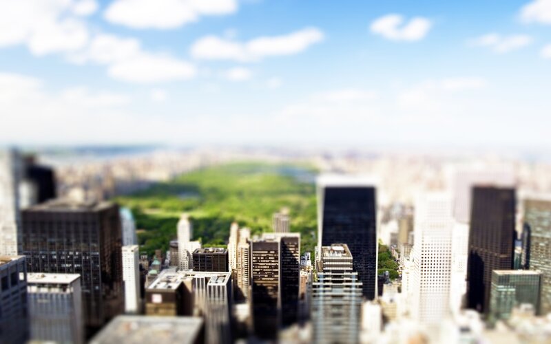 New York City skyline with Central Park