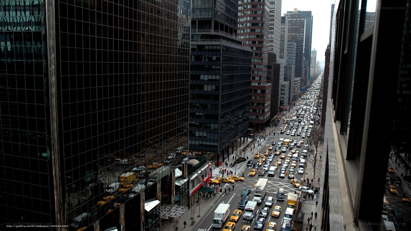 New York City traffic view