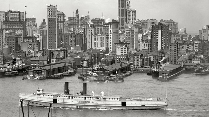 New York City waterfront scene