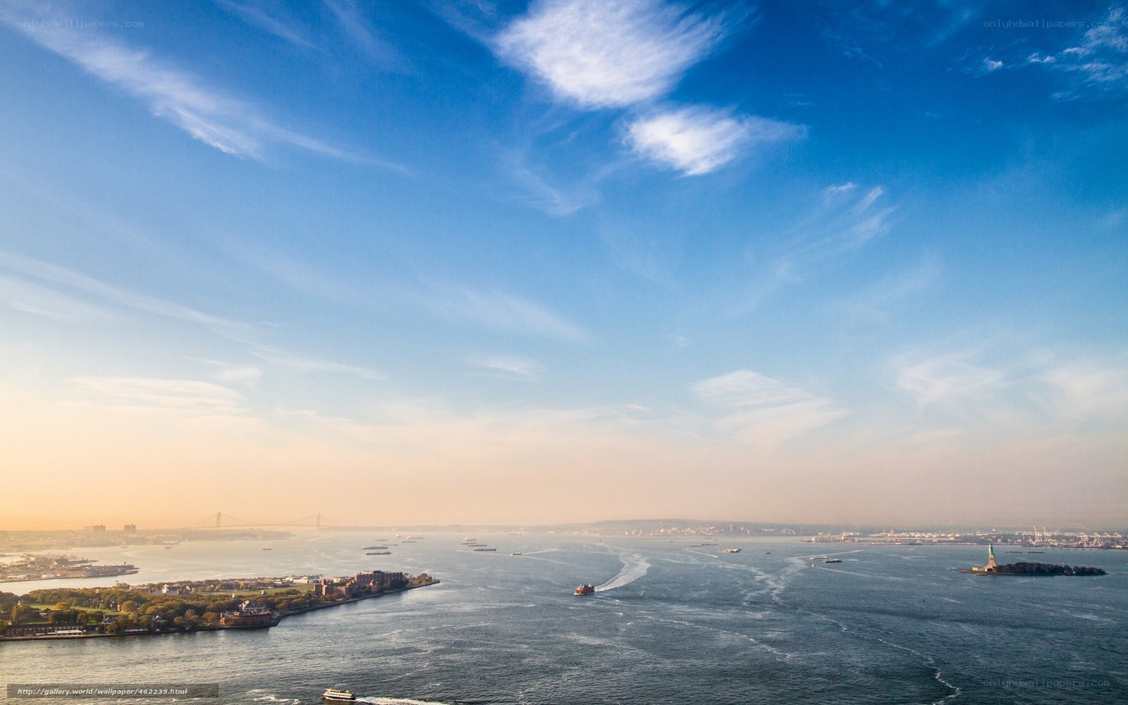 New York Harbor at Sunset