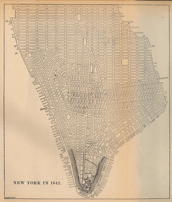 New York in 1642 map
