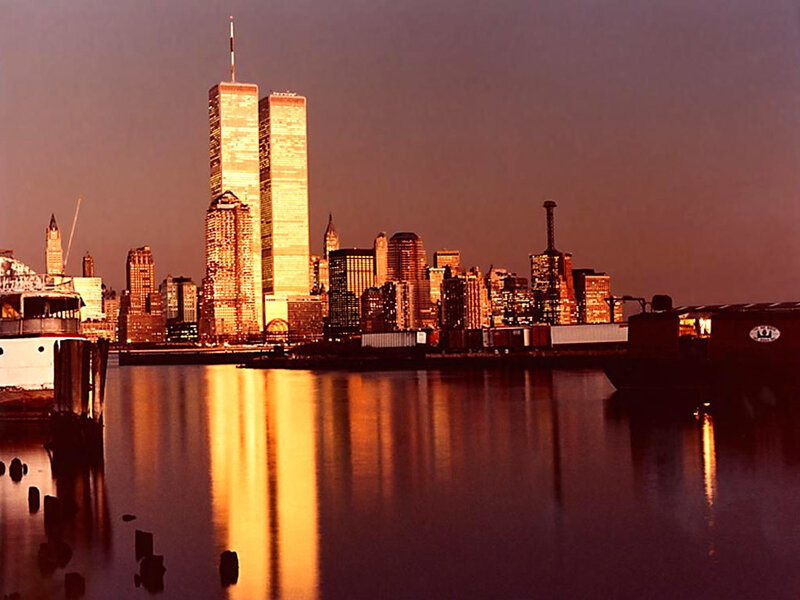 New York skyline at dusk