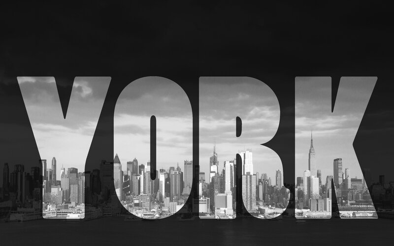 New York skyline with text overlay