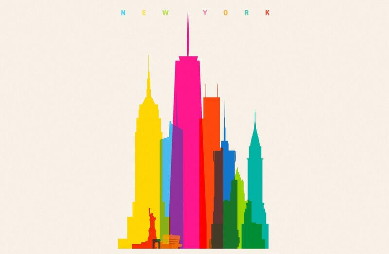 New York Skyline — Yellow