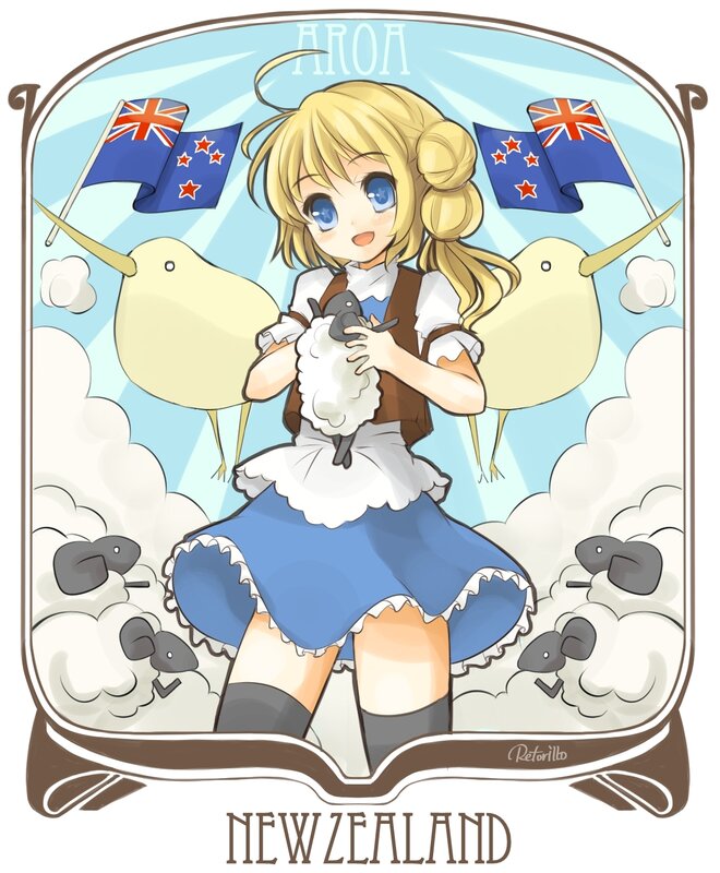 New Zealand character illustration