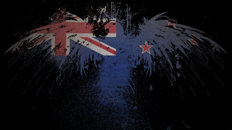 New Zealand flag grunge art