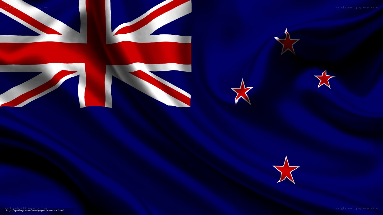 New Zealand flag waving