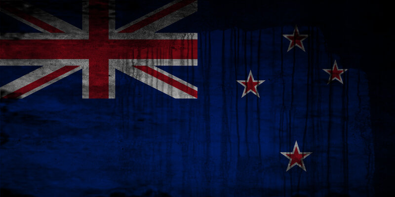 New Zealand flag with distressed texture