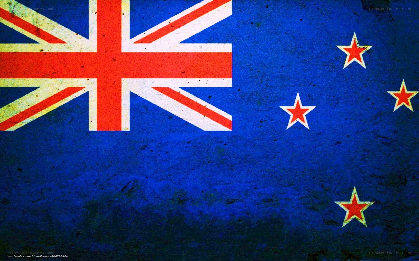 New Zealand flag with distressed texture