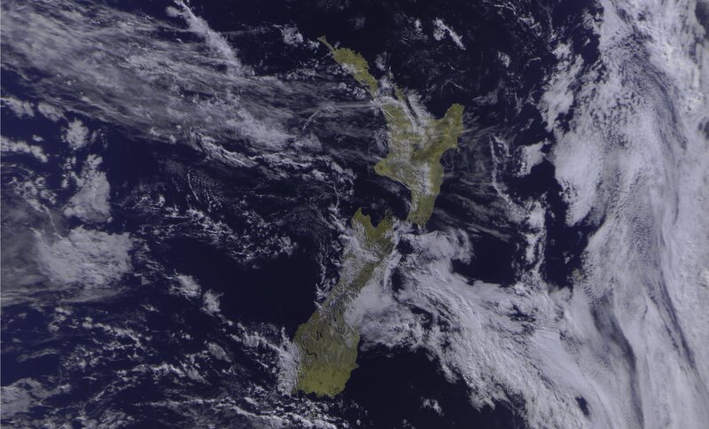 New Zealand from Space — Blue, Serene