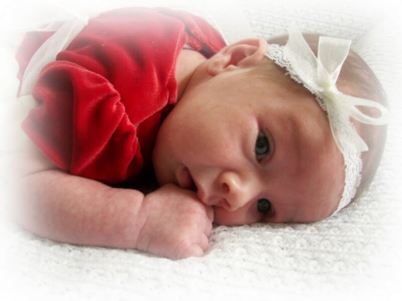 Newborn Baby Girl — Red