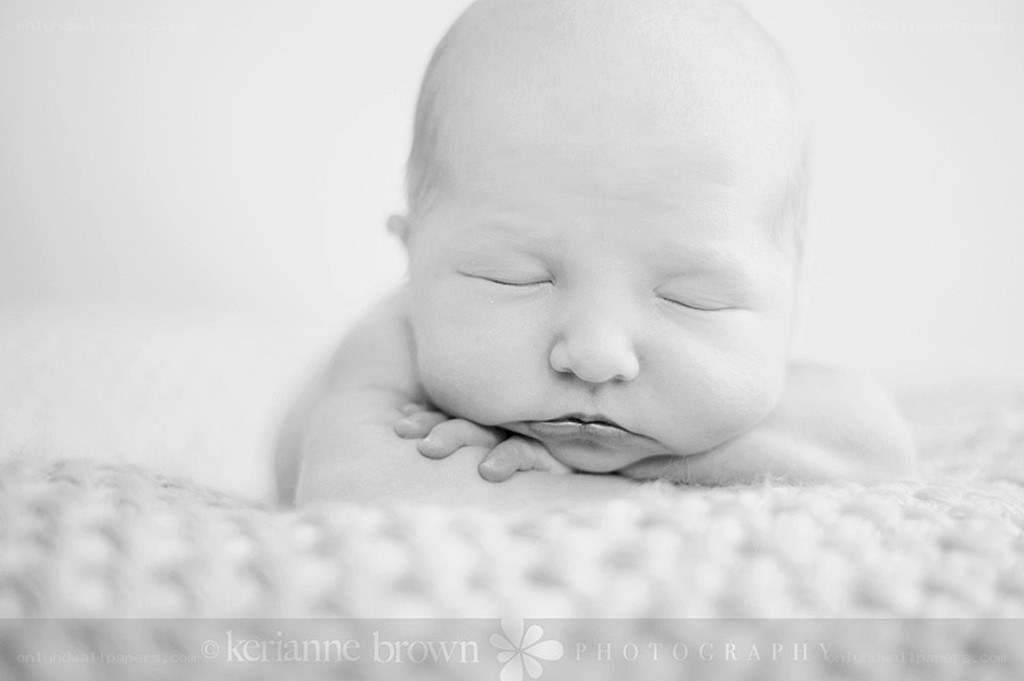 Newborn baby sleeping peacefully