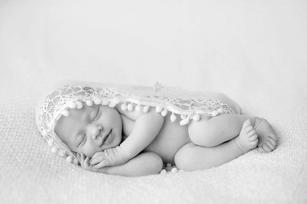 Newborn baby sleeping peacefully